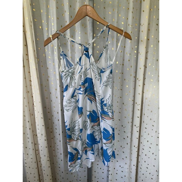 O'Neill Brandi Floral Crinkle Adjustable Racerback Straps Wrap Slip Dress XS - Picture 3 of 5